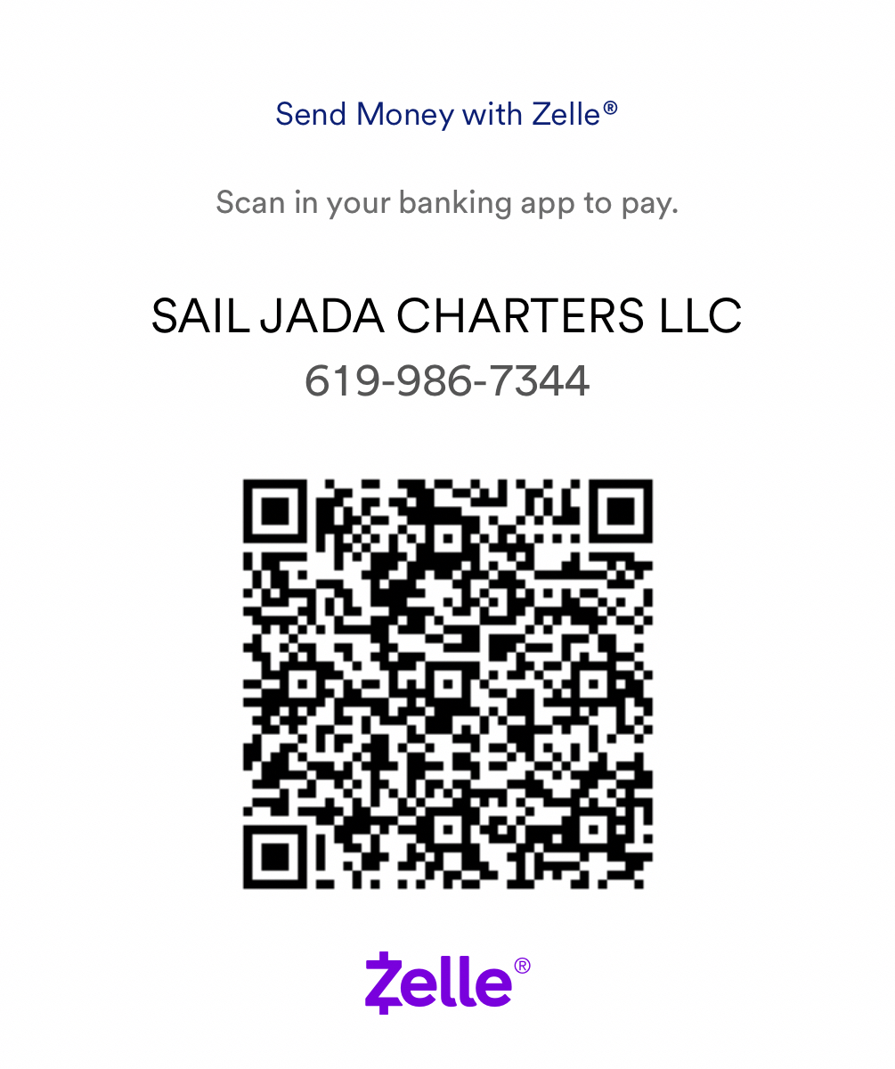 Scan to Zelle Sail JADA Charters LLC